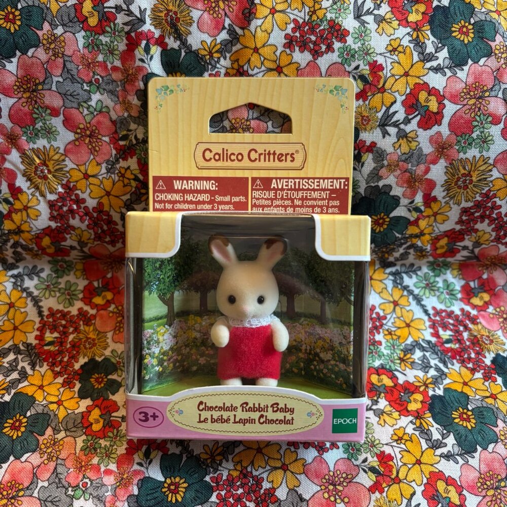 Calico Critters Chocolate Rabbit Baby 🐰 Brand New in Box